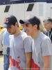 Sebastian Buemi + Jaime Alguersuari cruzando el Paddock